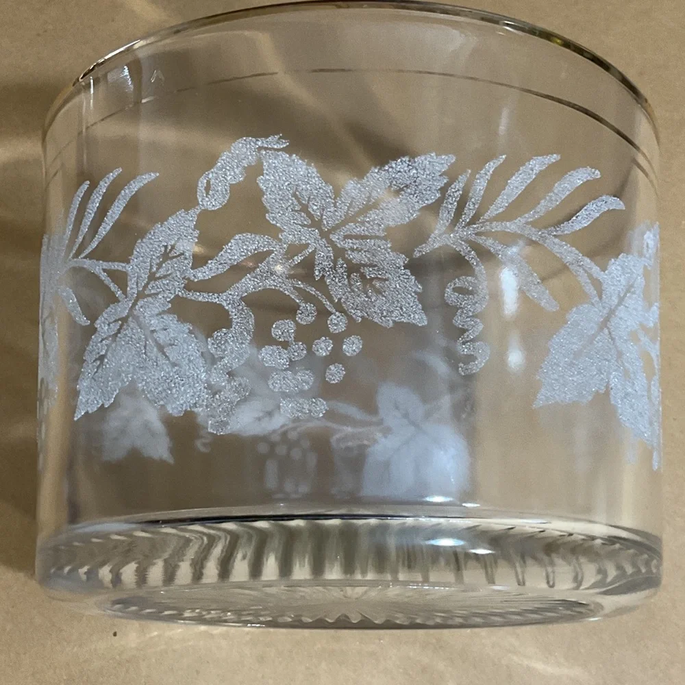 Elegant Glass Bowl with Etched Design